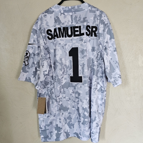 San Fransisco 49ers DEEBO SAMUEL SR #1 Salute To Service Camo Jersey NEW w/ TAGS - Picture 5 of 10